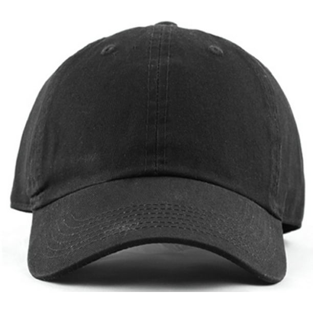 Mens Womens Plain Vintage Baseball Cap Brushed Washed Low Profile Hat Adjustable 